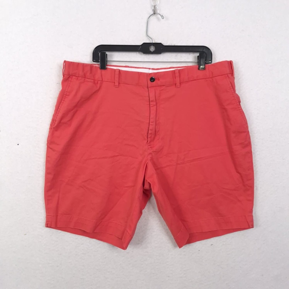 Polo Golf Ralph Lauren Shorts Mens Size 40 Coral Red Cotton Twill Stretch Chino